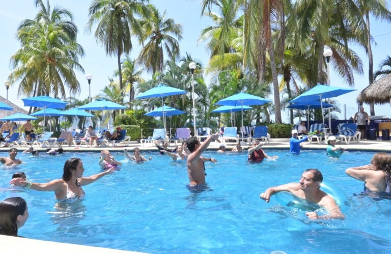 actividades recreativas en un complejo turistico