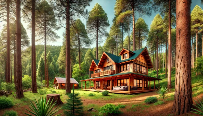 cabana acogedora en un paisaje natural