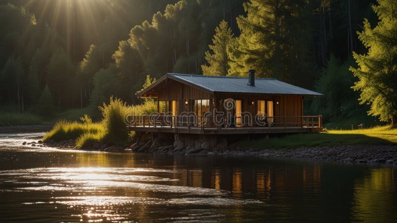 Dónde encontrar cabañas junto al agua de río para vacacionar