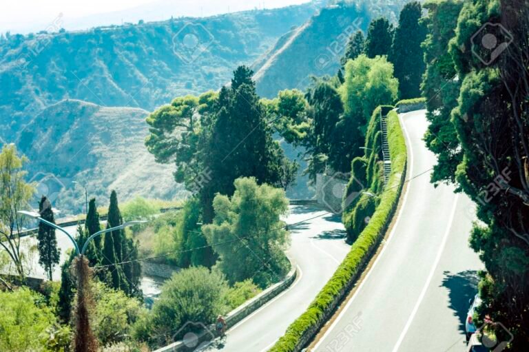 camino serpenteante entre montanas verdes 1