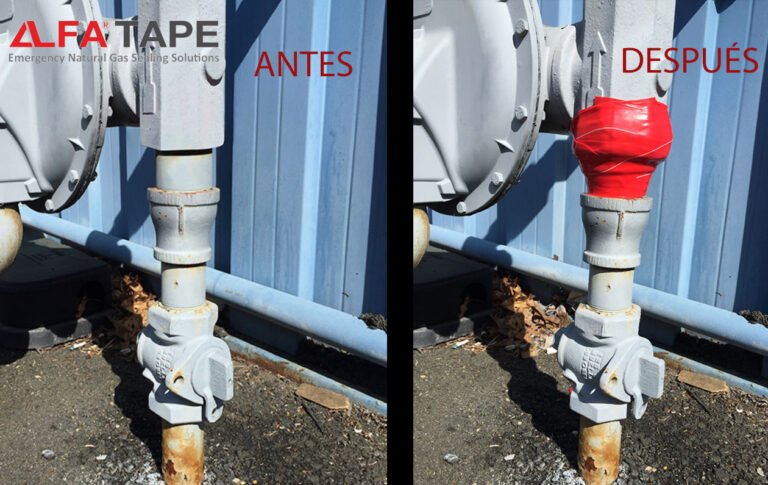 cinta aislante aplicandose en cano de agua