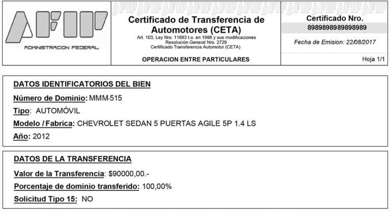 costo del formulario ceta en monedas