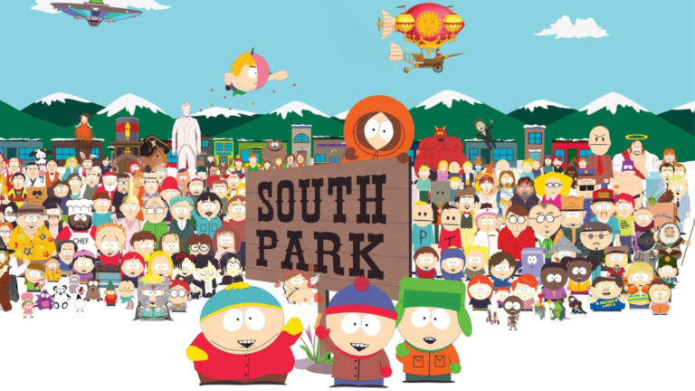 escena iconica de south park en la ciudad