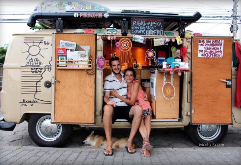 mascota feliz viajando en combi