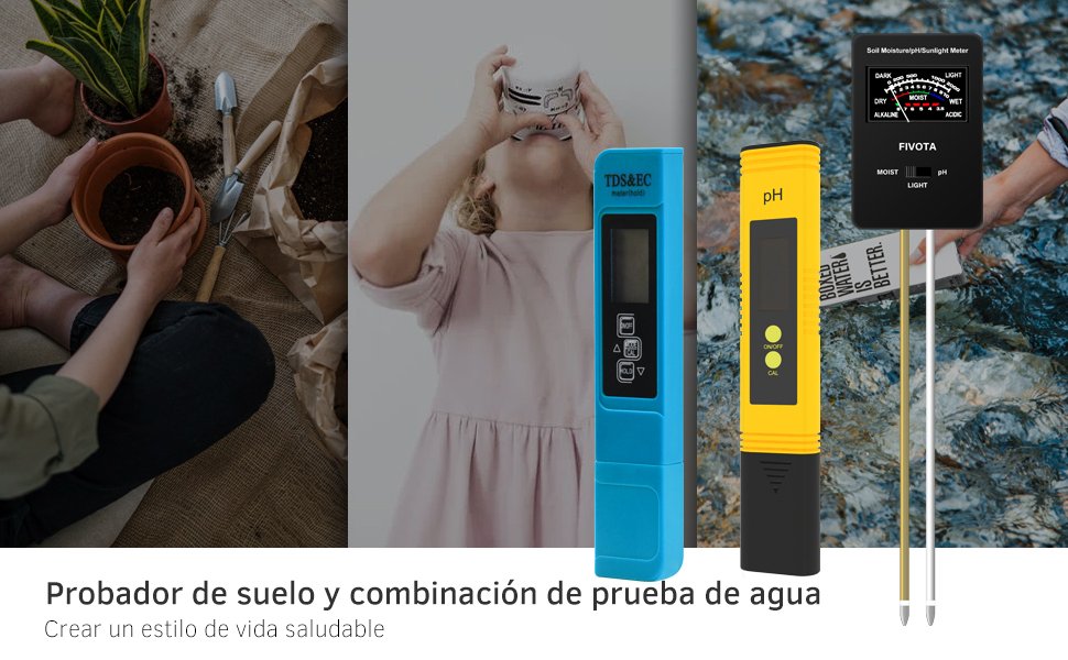 medidor de ph en agua y suelo