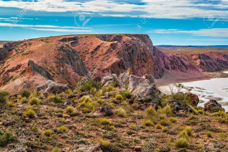 paisaje de campo argentino con cerros rocosos
