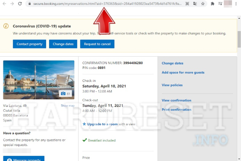 pantalla de busqueda en booking com