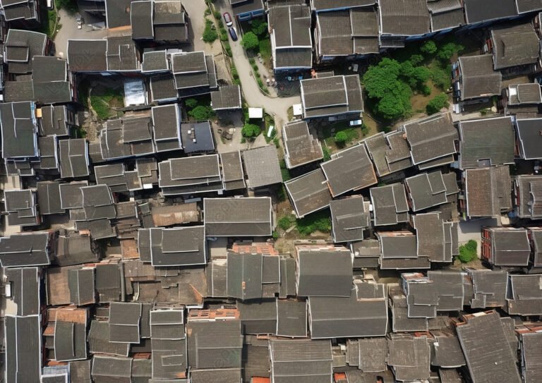 perspectiva de un barrio residencial tranquilo
