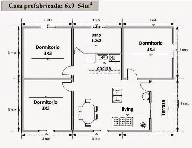 Cómo calcular los metros cuadrados de una casa de forma sencilla 17 plano de una casa con medidas