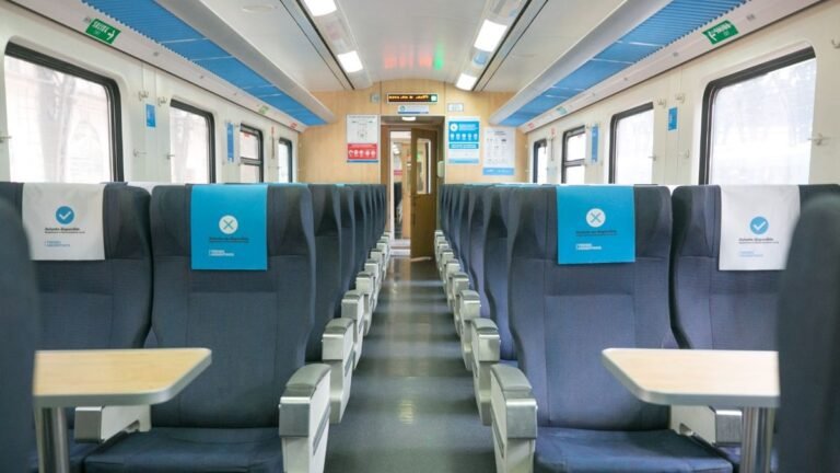 tren viajando hacia mar del plata