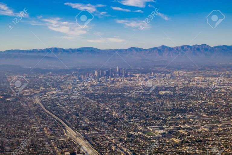 vista aerea de los angeles y alrededores