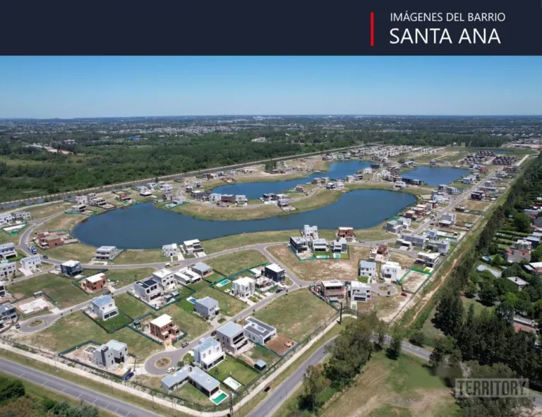 vista aerea del barrio los lapachos
