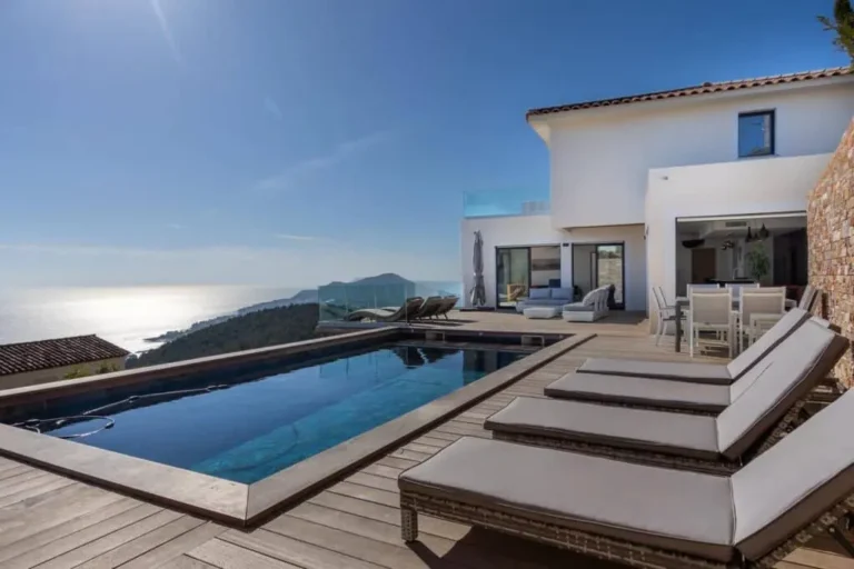 vista panoramica de casa mar azul