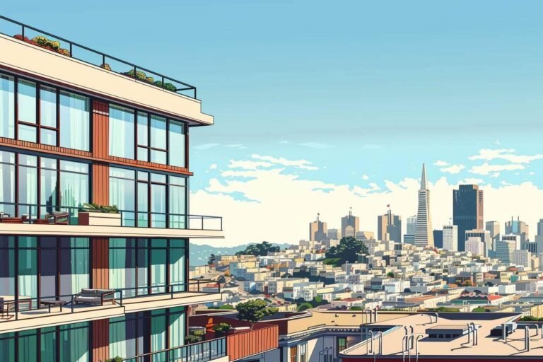 vista panoramica de san francisco y el hotel